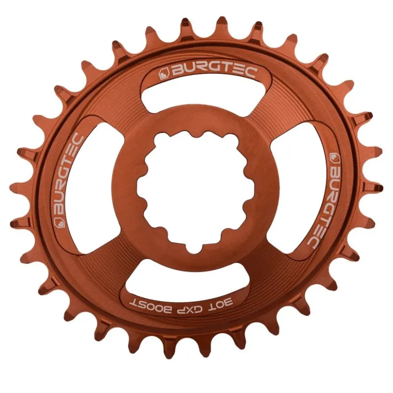 Reduceri Pinion față pentru bicicleta BURGTEC Oval GXP Boost 3mm Offset Thick Thin Chainring ­32T ­Kash Bronze